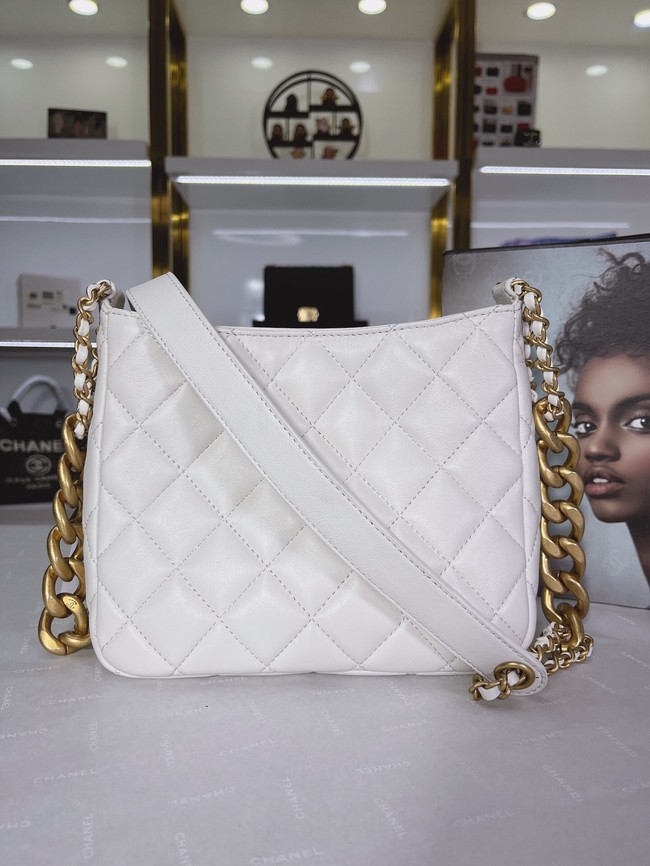 Chanel Calfskin Shoulder Bag AS3111 white