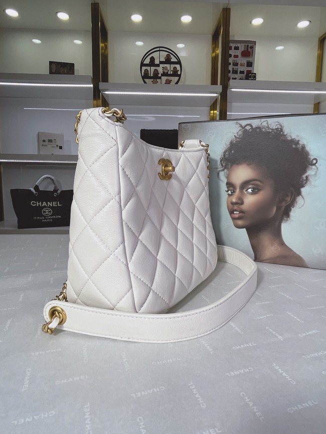 Chanel Calfskin Shoulder Bag AS3111 white