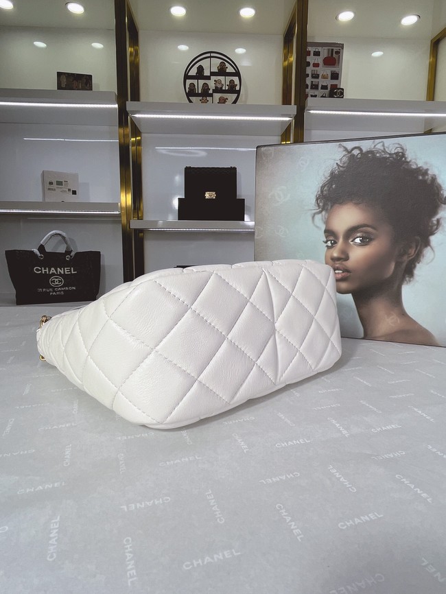 Chanel Calfskin Shoulder Bag AS3111 white