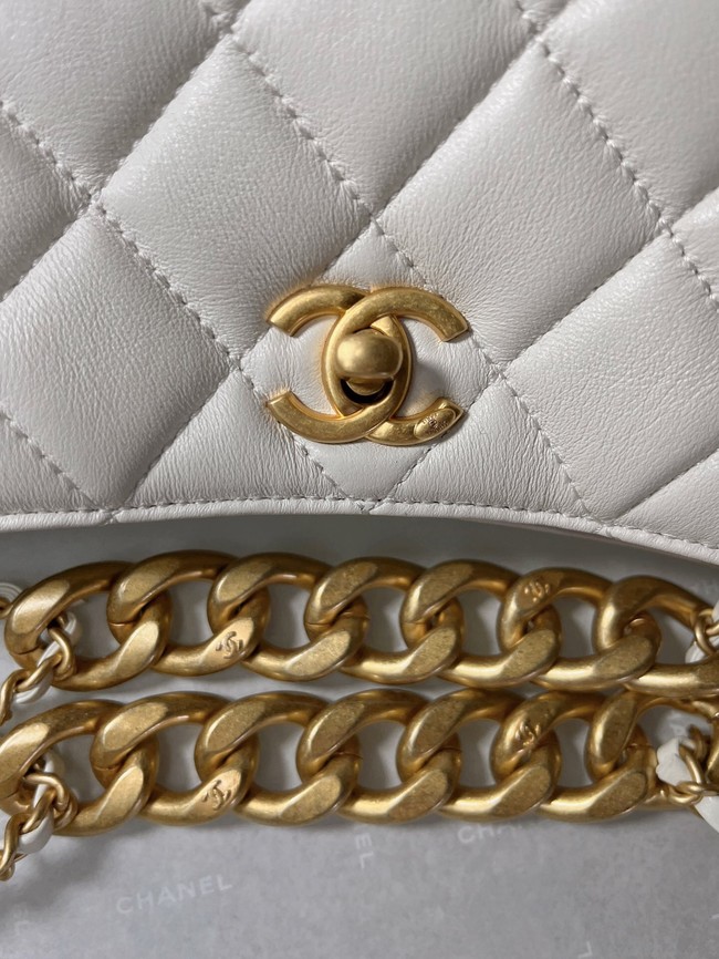 Chanel Calfskin Shoulder Bag AS3111 white