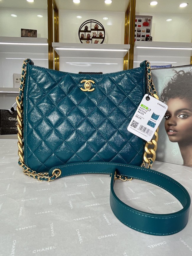 Chanel Calfskin Shoulder Bag AS3112 blue