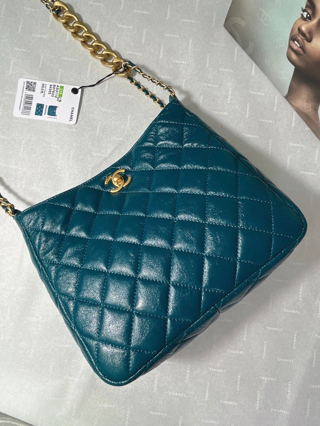 Chanel Calfskin Shoulder Bag AS3112 blue