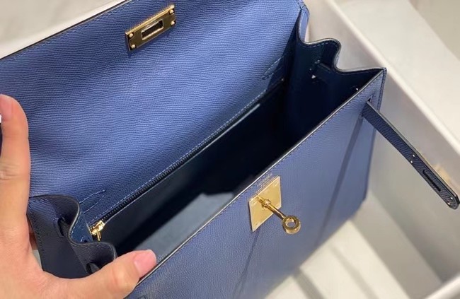 Hermes Original Epsom Leather KEL2578 dark blue