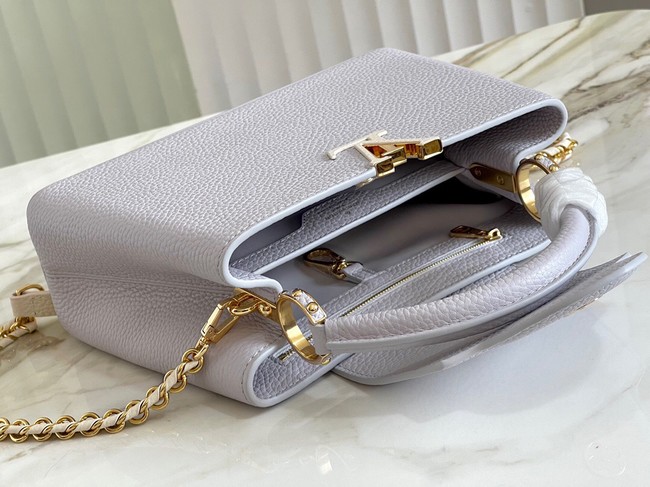 Louis Vuitton CAPUCINES BB M57227 Pearl White