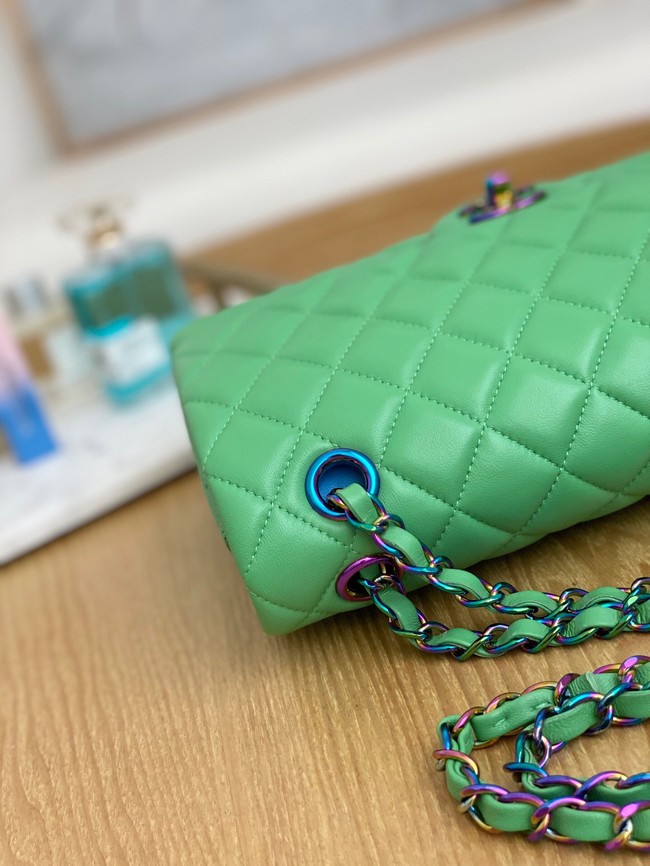 Chanel Flap Mirage Lambskin Shoulder Bag AS1112 green
