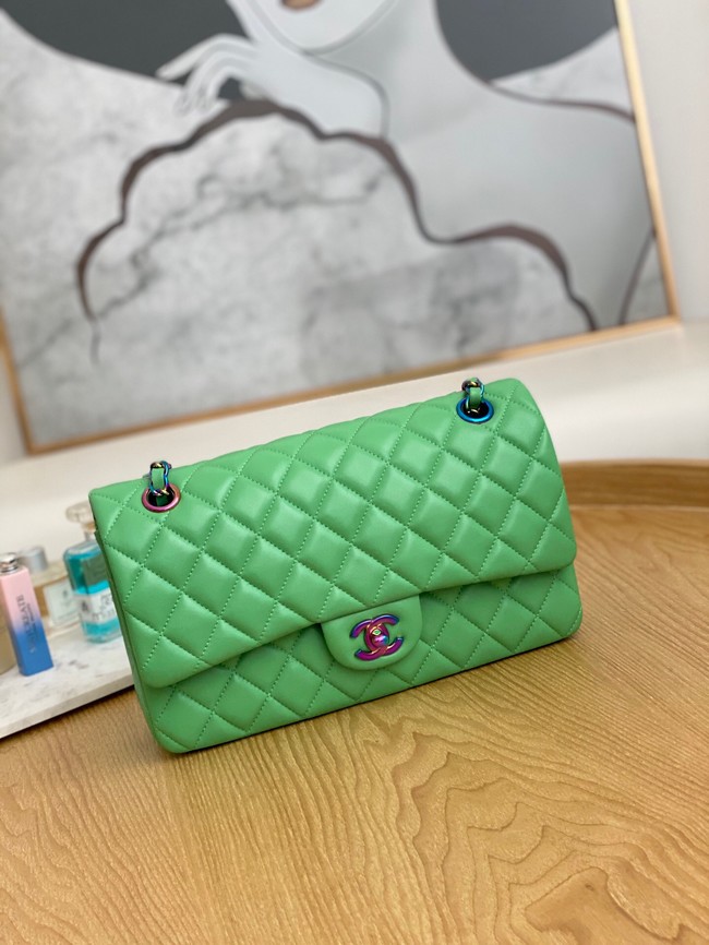 Chanel Flap Mirage Lambskin Shoulder Bag AS1112 green