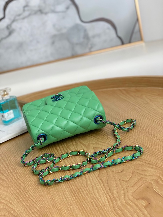 Chanel Flap Mirage Lambskin Shoulder Bag AS1115 green