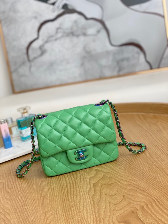 Chanel Flap Mirage Lambskin Shoulder Bag AS1115 green