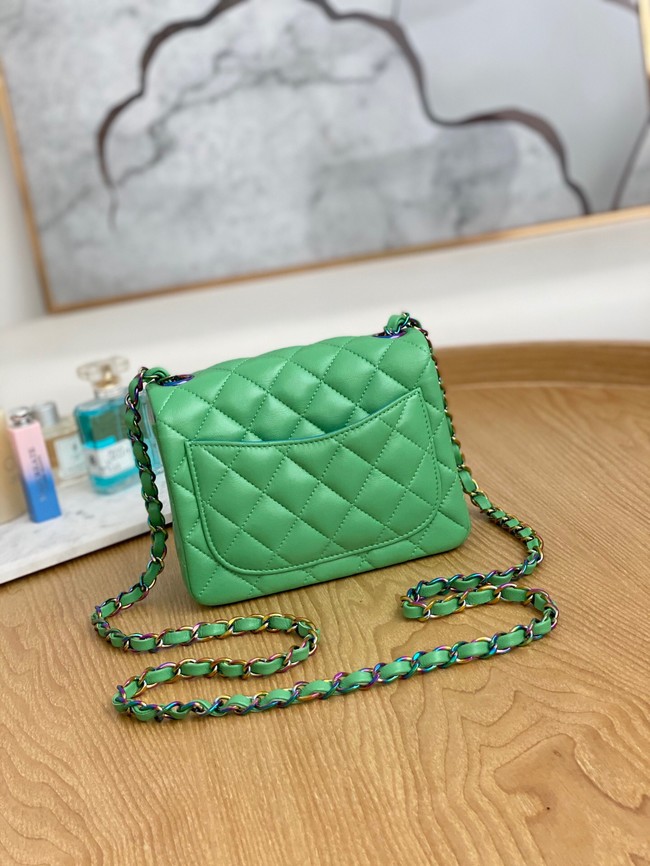 Chanel Flap Mirage Lambskin Shoulder Bag AS1115 green