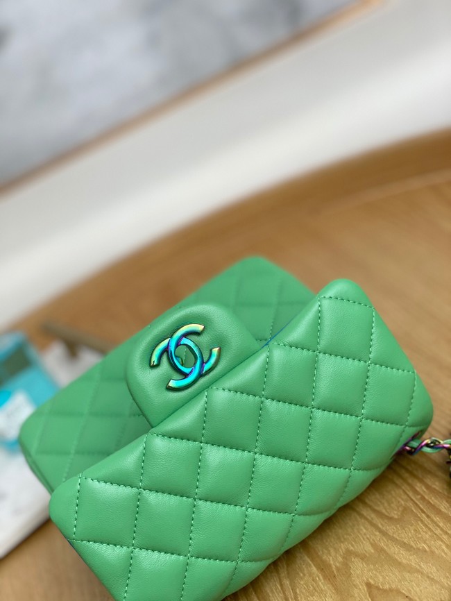 Chanel Flap Mirage Lambskin Shoulder Bag AS1115 green