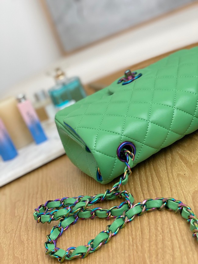 Chanel Flap Mirage Lambskin Shoulder Bag AS1116 green