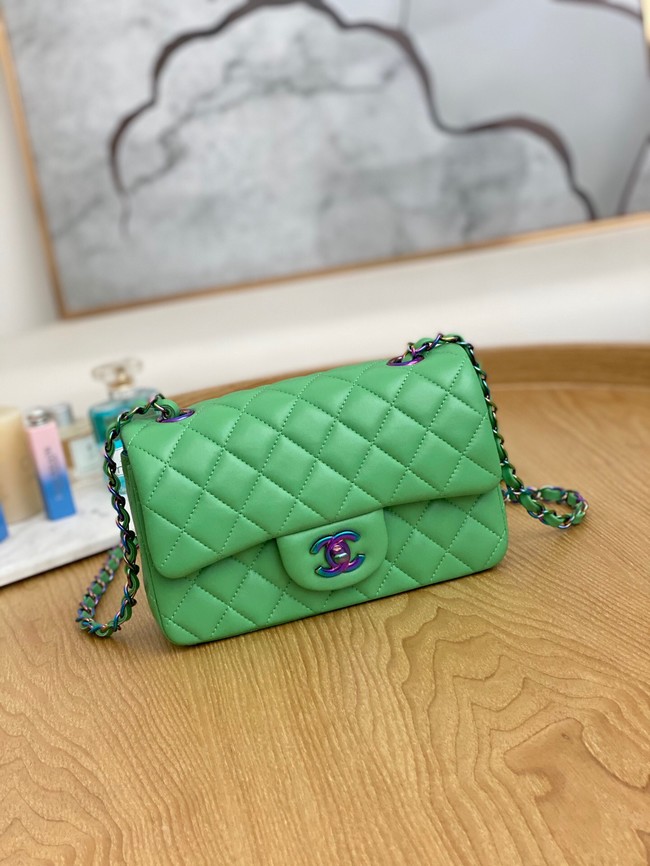 Chanel Flap Mirage Lambskin Shoulder Bag AS1116 green