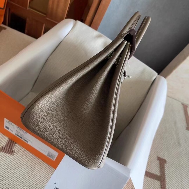 Hermes original Togo Leather HB25O dark gray