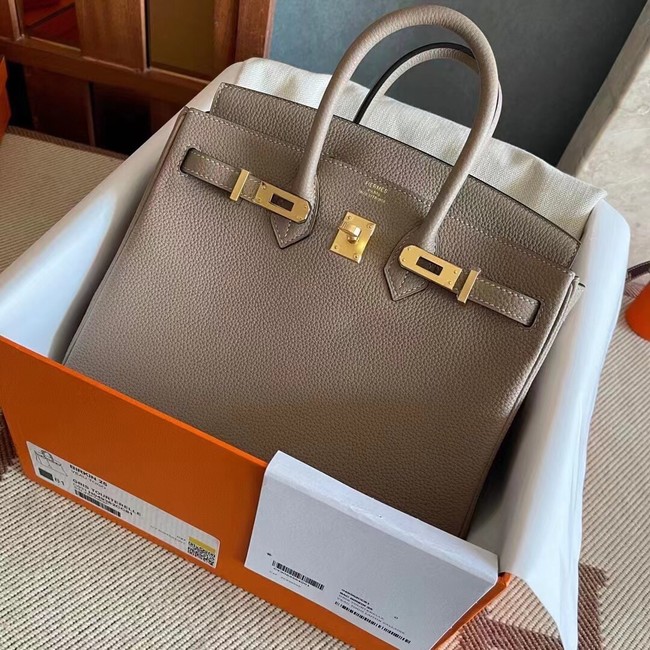 Hermes original Togo Leather HB25O light gray