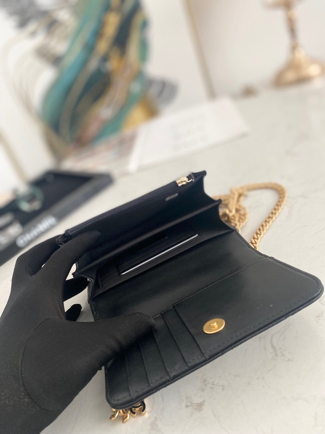 Chanel Flap Lambskin small Shoulder Bag 81185 black