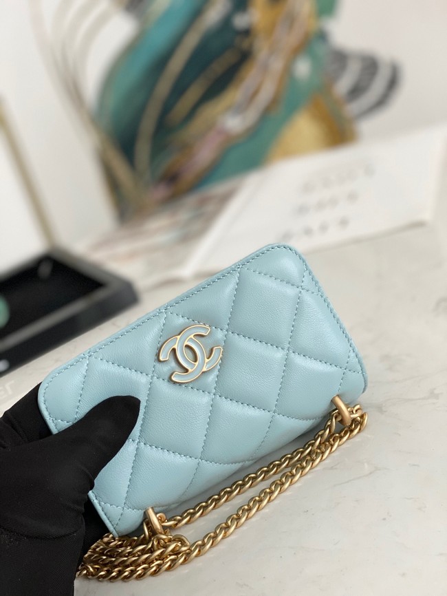 Chanel Flap Lambskin small Shoulder Bag 81185 light blue