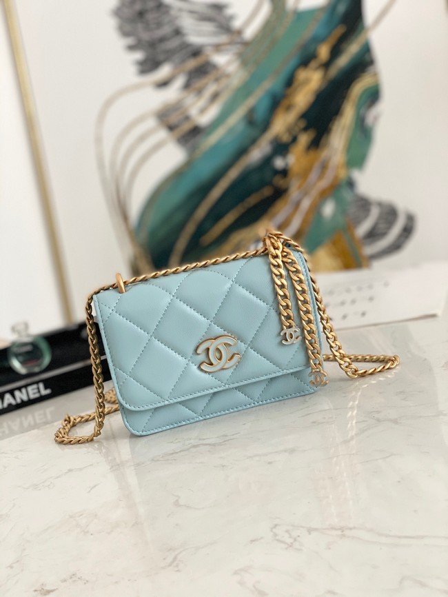 Chanel Flap Lambskin small Shoulder Bag 81185 light blue