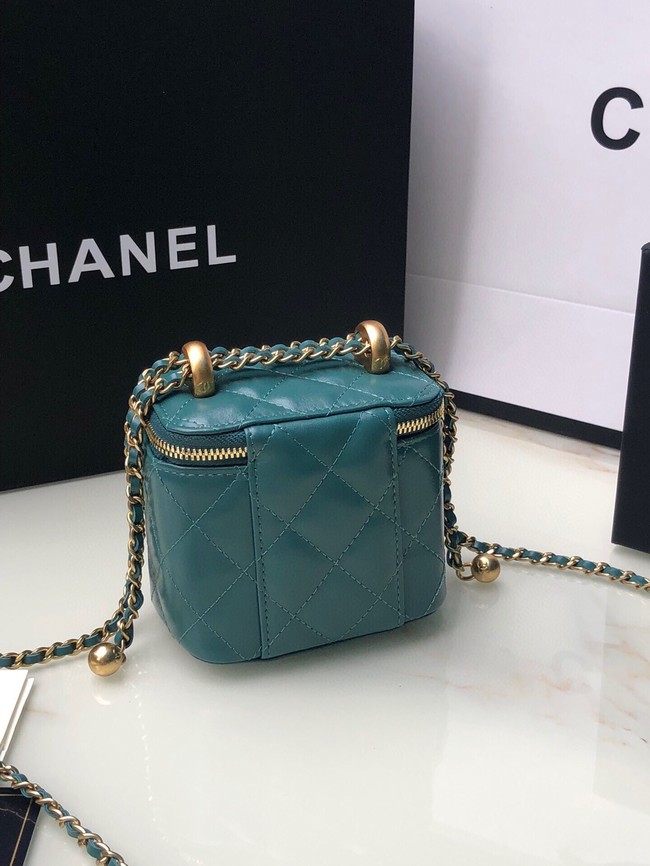 Chanel mini Shoulder Bag Lambskin & Gold-Tone Metal AP2292 blue