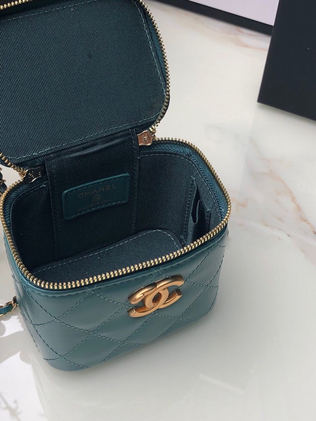 Chanel mini Shoulder Bag Lambskin & Gold-Tone Metal AP2292 blue