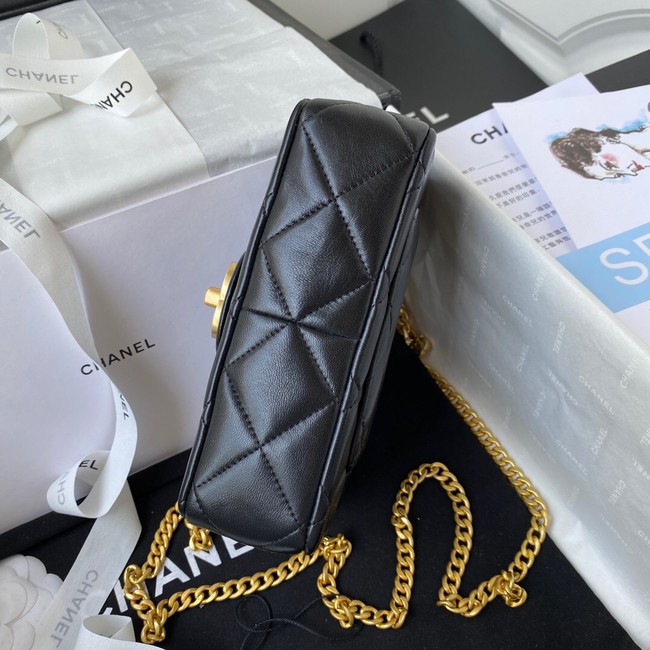 Chanel Flap Lambskin mini Shoulder Bag AS3113 black