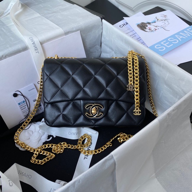 Chanel Flap Lambskin small Shoulder Bag AS3114 black