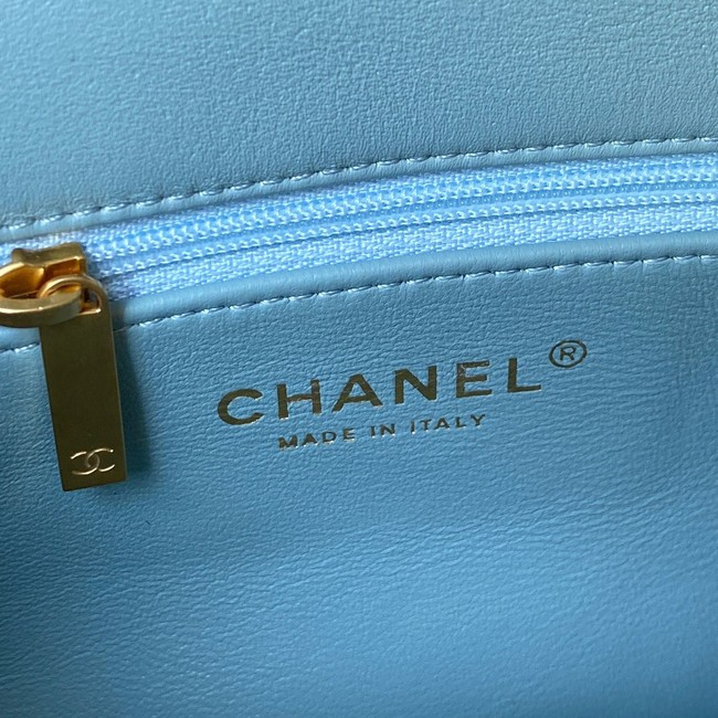 Chanel Flap Lambskin small Shoulder Bag AS3114 blue