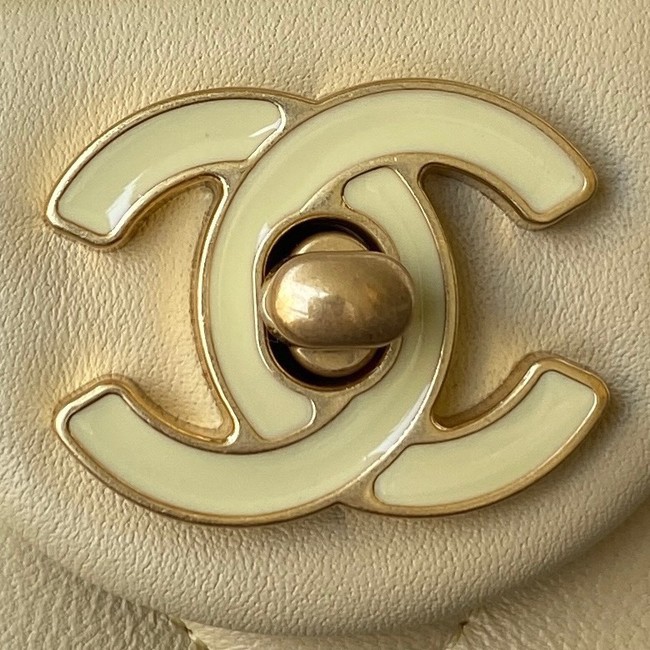 Chanel Flap Lambskin small Shoulder Bag AS3114 light yellow