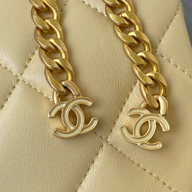Chanel Flap Lambskin small Shoulder Bag AS3114 light yellow