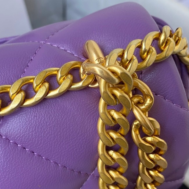 Chanel Flap Lambskin small Shoulder Bag AS3114 purple