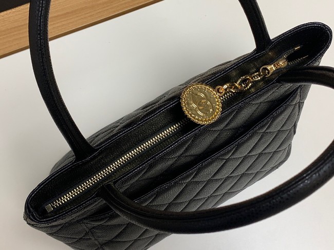 Chanel Tote Bag Grained Calfskin&Gold-Tone Metal AS1804 black