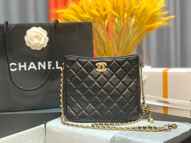 Chanel mini Shoulder Bag Lambskin&Gold-Tone Metal AS3259 black
