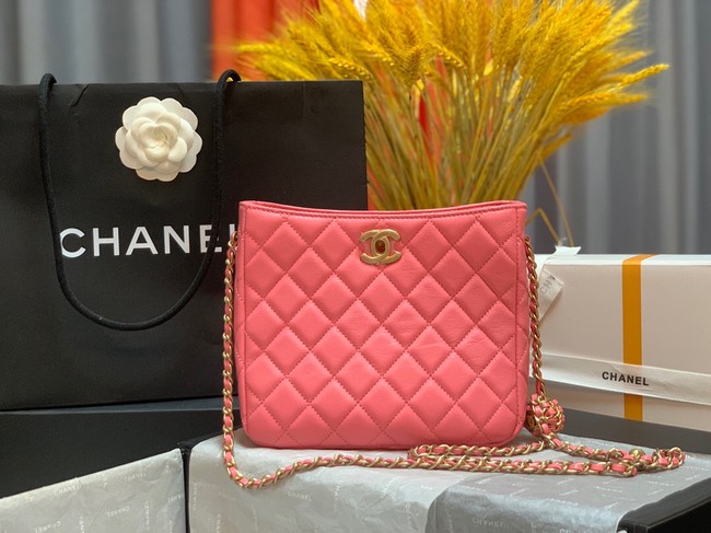 Chanel mini Shoulder Bag Lambskin&Gold-Tone Metal AS3259 rose