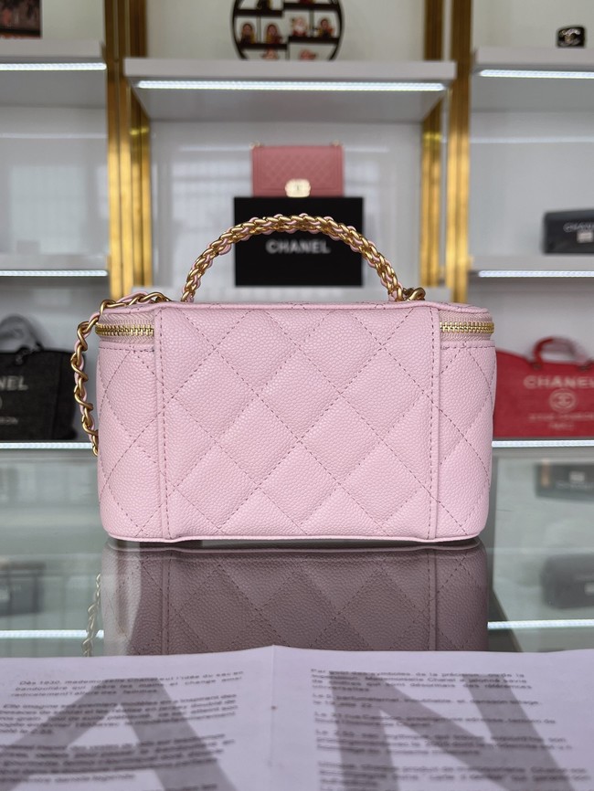 CHANEL HANDBAG Grained Calfskin&Gold-Tone Metal AP2805 pink