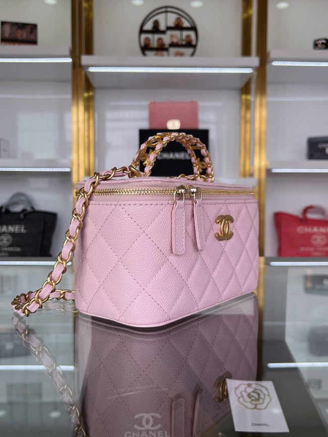 CHANEL HANDBAG Grained Calfskin&Gold-Tone Metal AP2805 pink