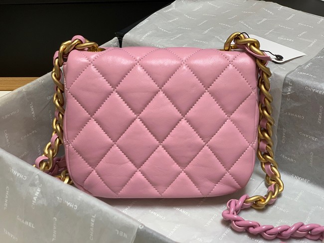 Chanel mini Shoulder Bag Lambskin&Gold-Tone Metal AS3205 pink