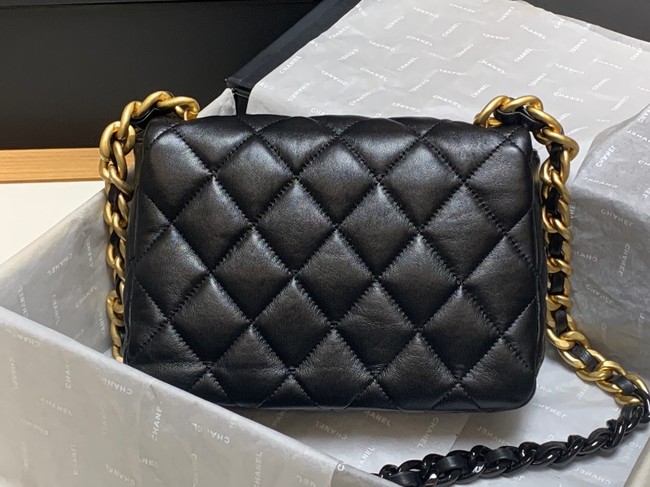 Chanel small Shoulder Bag Lambskin&Gold-Tone Metal AS3206 black