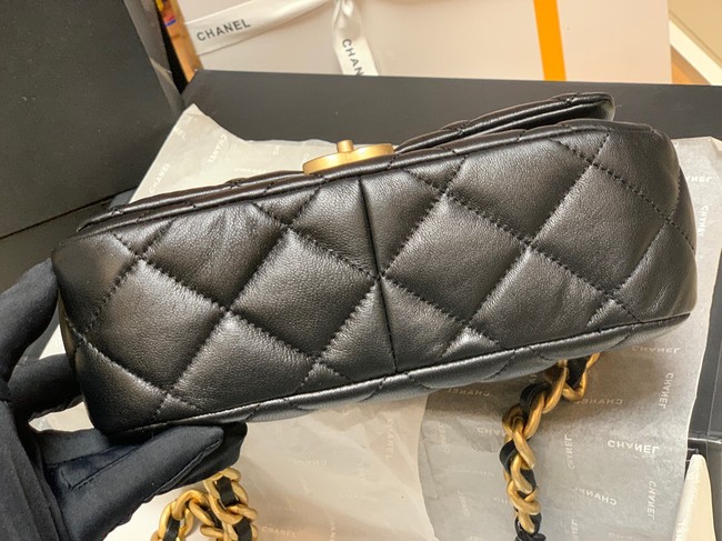 Chanel small Shoulder Bag Lambskin&Gold-Tone Metal AS3206 black