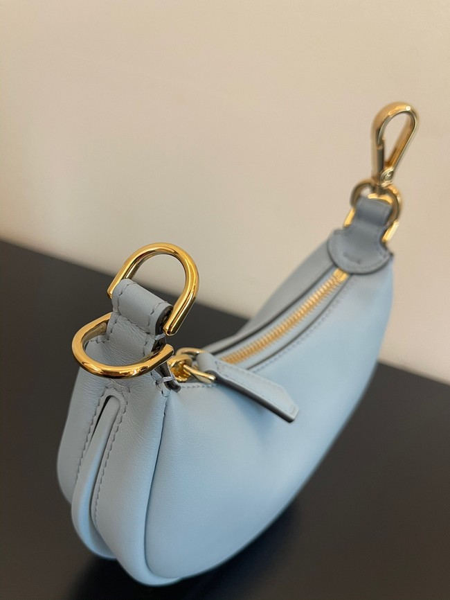 Fendi Nano Fendigraphy Light blue leather charm 7AS089A