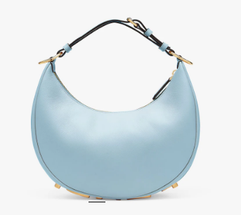 Fendi graphy Small Light blue leather bag 8BR798A