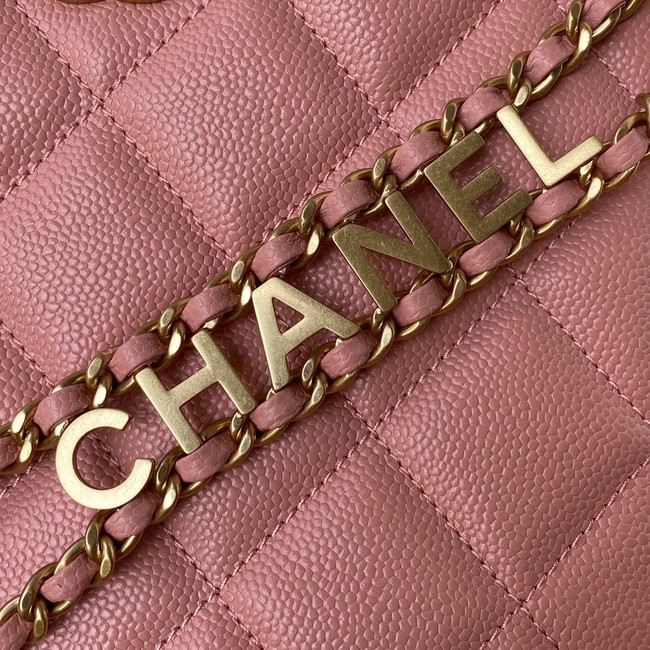 Chanel Shoulder Bag Grained Calfskin&Gold-Tone Metal AS3223 pink