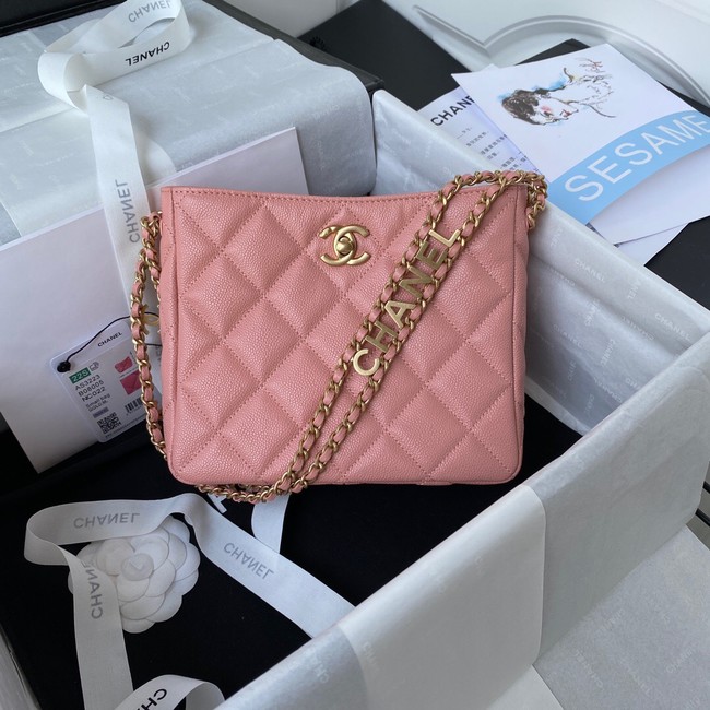 Chanel Shoulder Bag Grained Calfskin&Gold-Tone Metal AS3223 pink