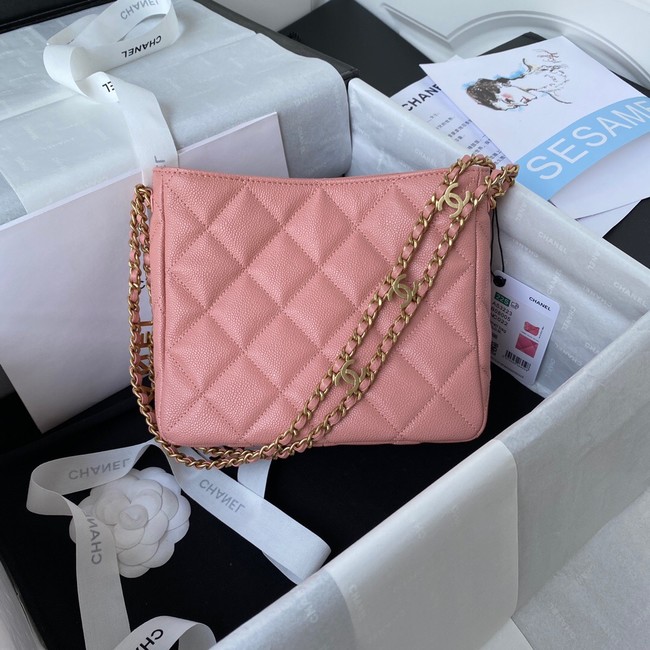 Chanel Shoulder Bag Grained Calfskin&Gold-Tone Metal AS3223 pink