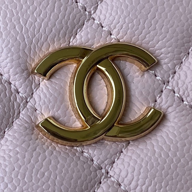 Chanel mini Shoulder Bag Grained Calfskin&Gold-Tone Metal AS3176 pink
