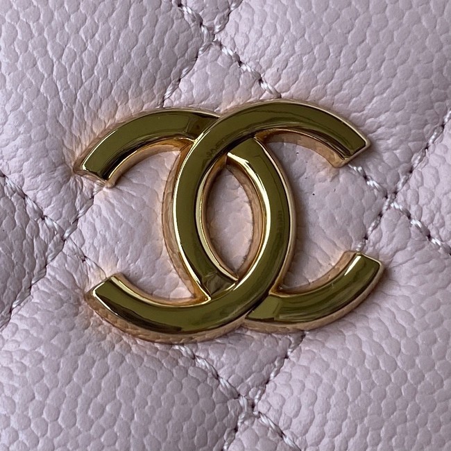 Chanel mini Shoulder Bag Grained Calfskin&Gold-Tone Metal AS3176 pink