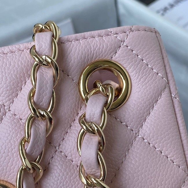Chanel mini Shoulder Bag Grained Calfskin&Gold-Tone Metal AS3176 pink