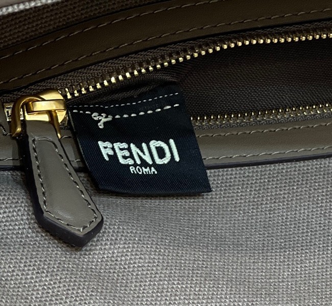 Fendi Baguette Chain FF fabric bag 8BR600A gray