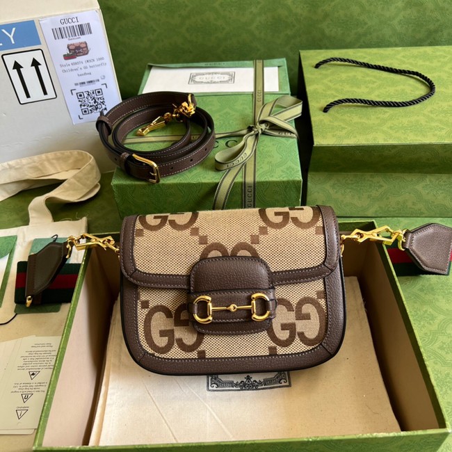 Gucci Horsebit 1955 jumbo GG mini bag 658574 brown