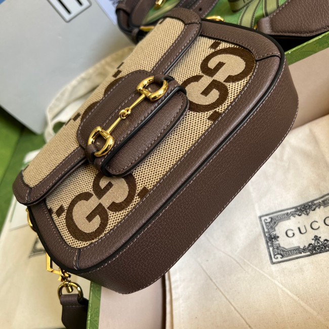Gucci Horsebit 1955 jumbo GG mini bag 658574 brown