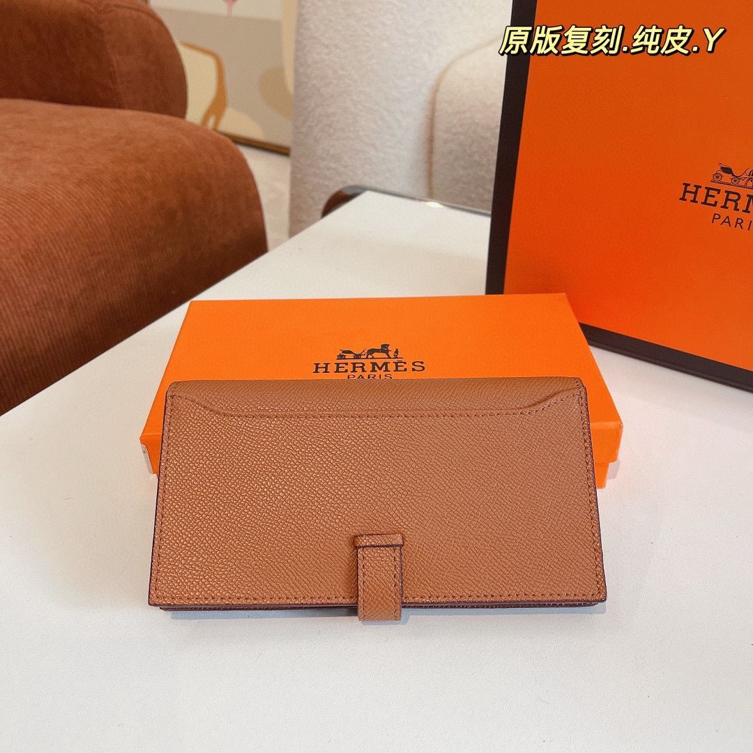 Hermes Bearn Japonaise Bi-Fold Wallet Espom Leather A208