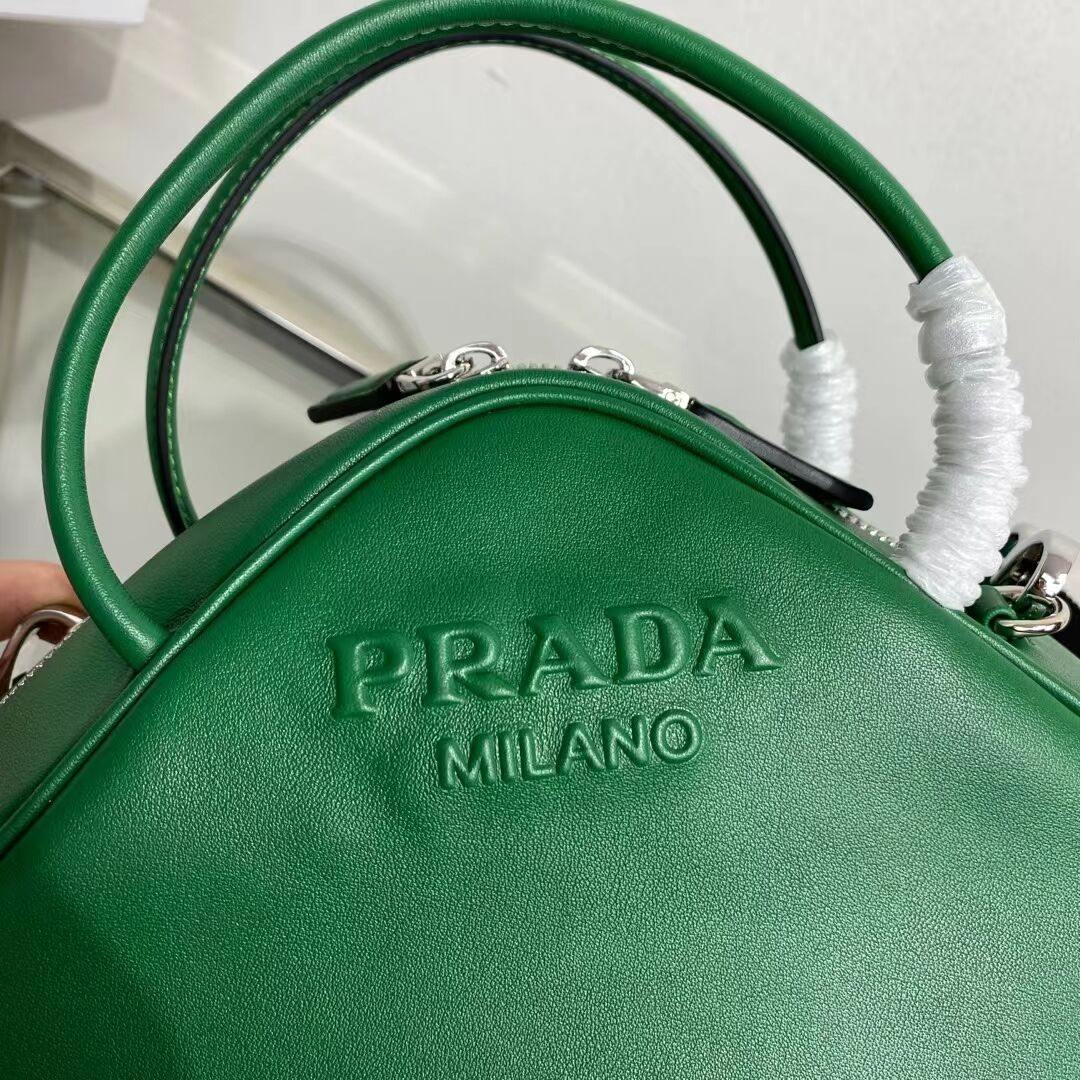 Prada Leather Triangle bag 1BB082 green